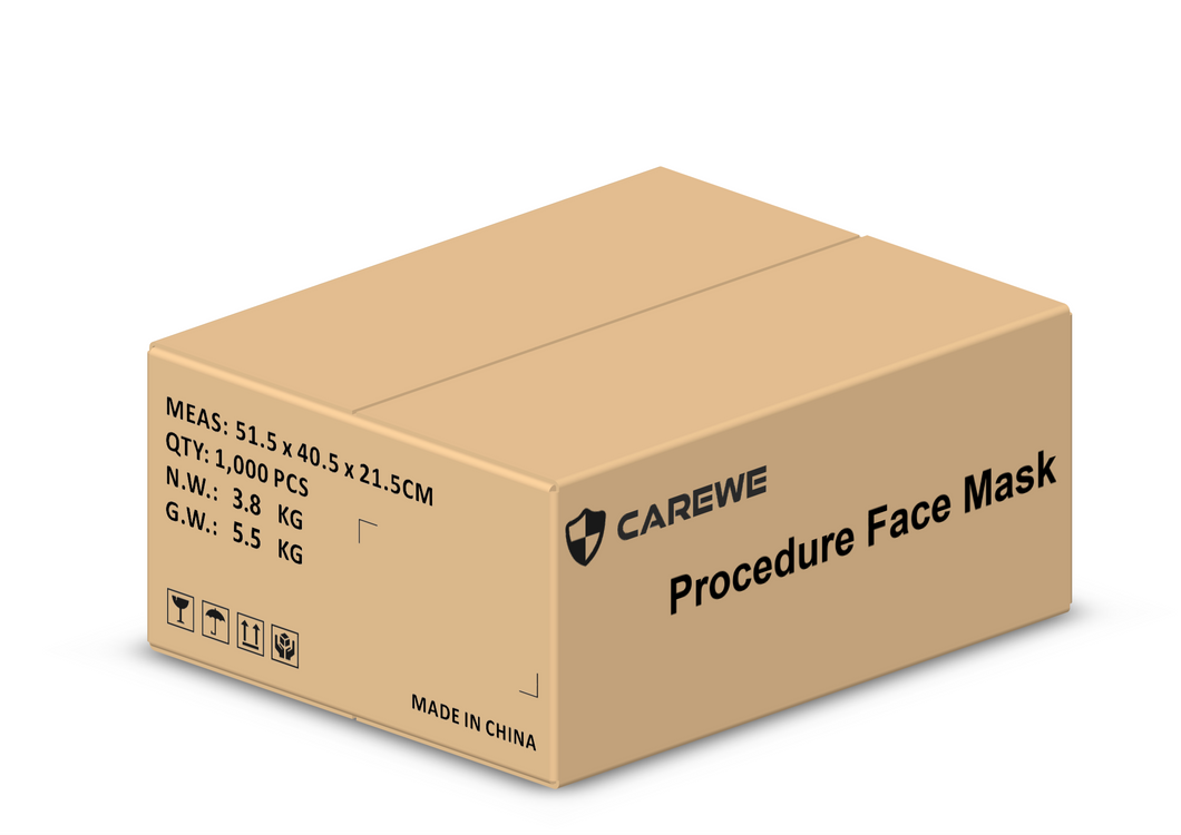 CAREWE Procedure Face Mask - Level 3 - Adult (20 boxes/ Carton, 800 Pieces)- Free Delivery